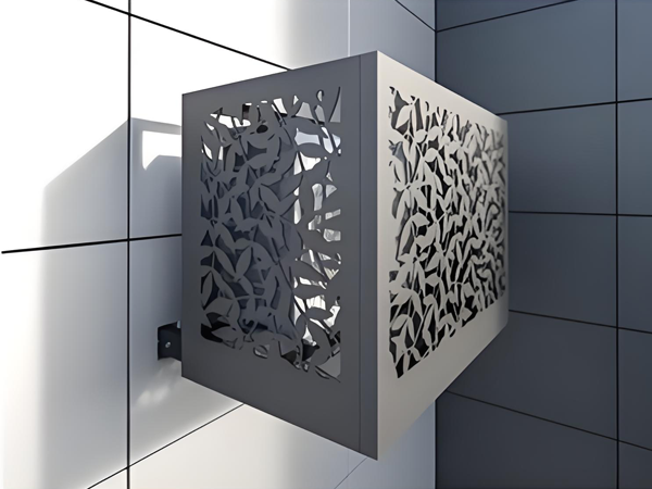 Aluminum air conditioner cover outside building