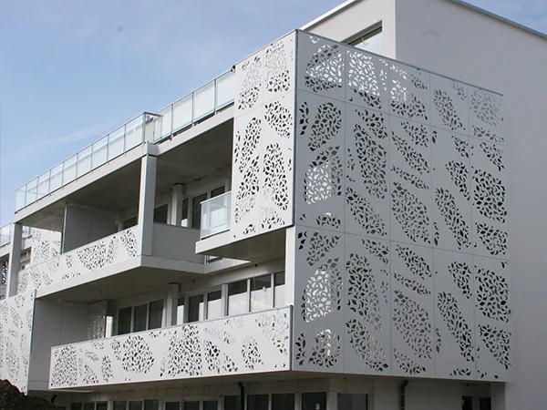 High-end apratement decorated with aluminum carved facade panel