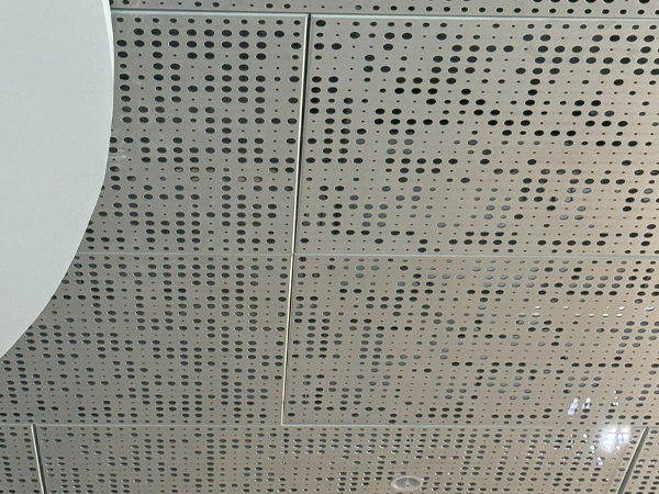 Perforated aluminum sheet installation effect
