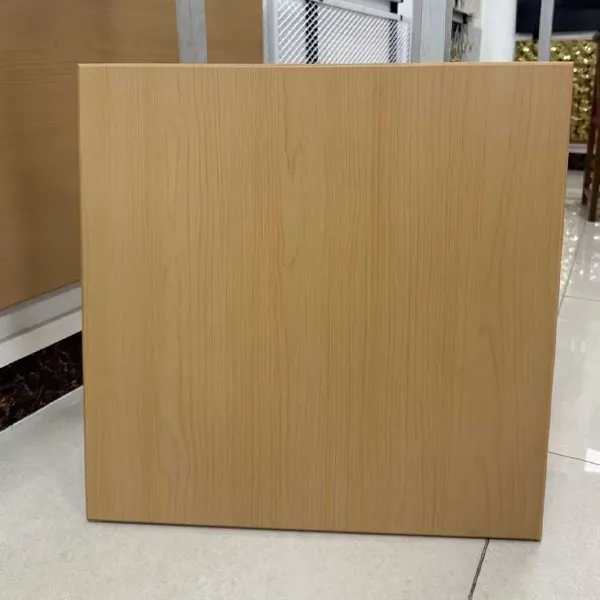 Wood grain transfer printing process for Perforated metal acoustic panels