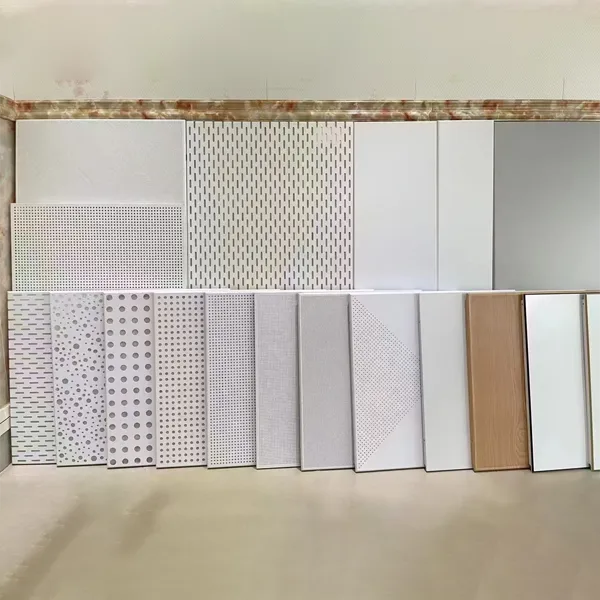 Various types of perforated metal acoustic panels