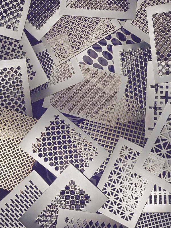 Perforated sheets with different hole patterns