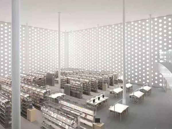 Perforated metal sheets with holes of various sizes for interior decoration