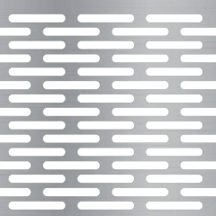 Slotted perforations in a staggered arrangement