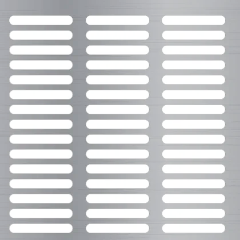 Slotted perforations in a straight line arrangement
