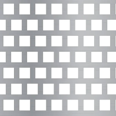 Square perforations in a staggered arrangement