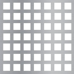 Square perforations in a straight line arrangement